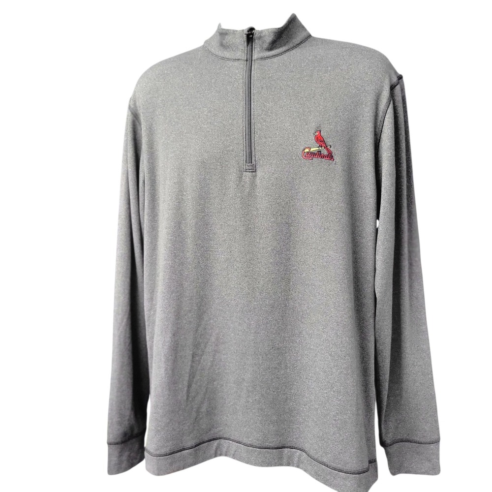 Cutter & Buck St Louis‎ Cardinals Golf Pullover 1/4 Zip Gray 
DryTec Sz Lg J415